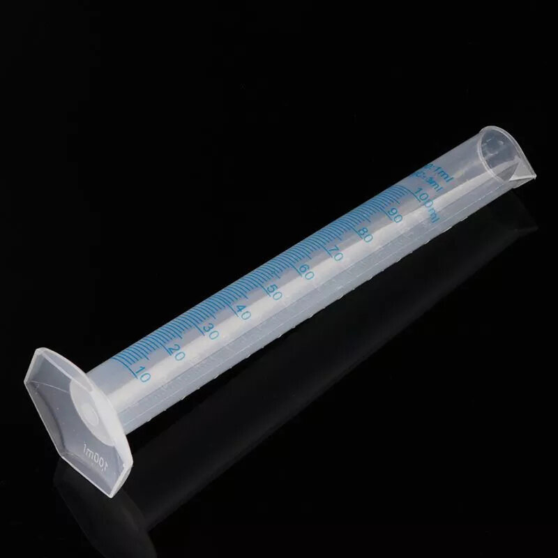 Measurement Chemistry 10/25/50/100/250/500ml Graduated Cylinder Measuring Cylinder Graduated Tube Plastic Measuring Cylinder