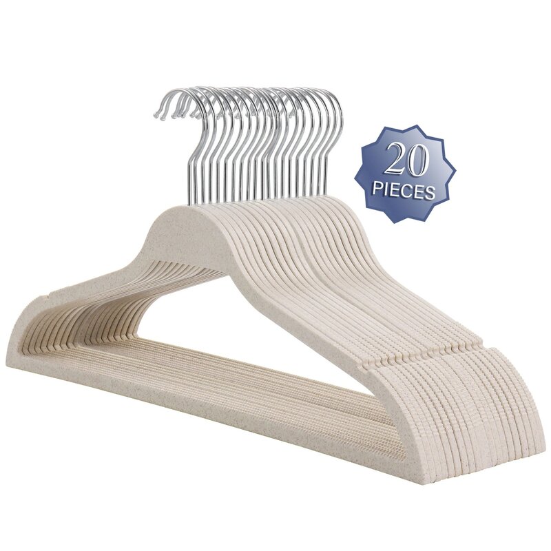 20 Biodegradable Wheat Clothes Hangers