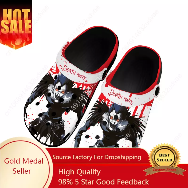 Demon Ryuk Horror Halloween Death Note zuecos para el hogar, zapatos de agua personalizados para hombres y mujeres, zapatos para adolescentes, Zueco de jardín, zapatillas de playa con agujeros