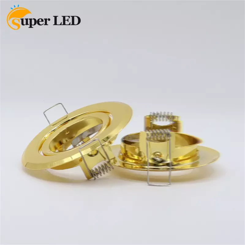 Gold Recessed Ceiling White LED Spot Halogen Bulb Replacement LED Spotlight Frame Light Fixture for Hotel Home