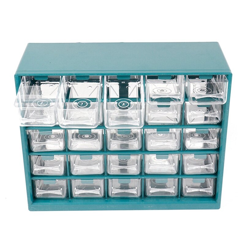 Combinado transparente gaveta armazenamento armário, Hardware classificação caixa, destacável peças caixa, 25 pcs