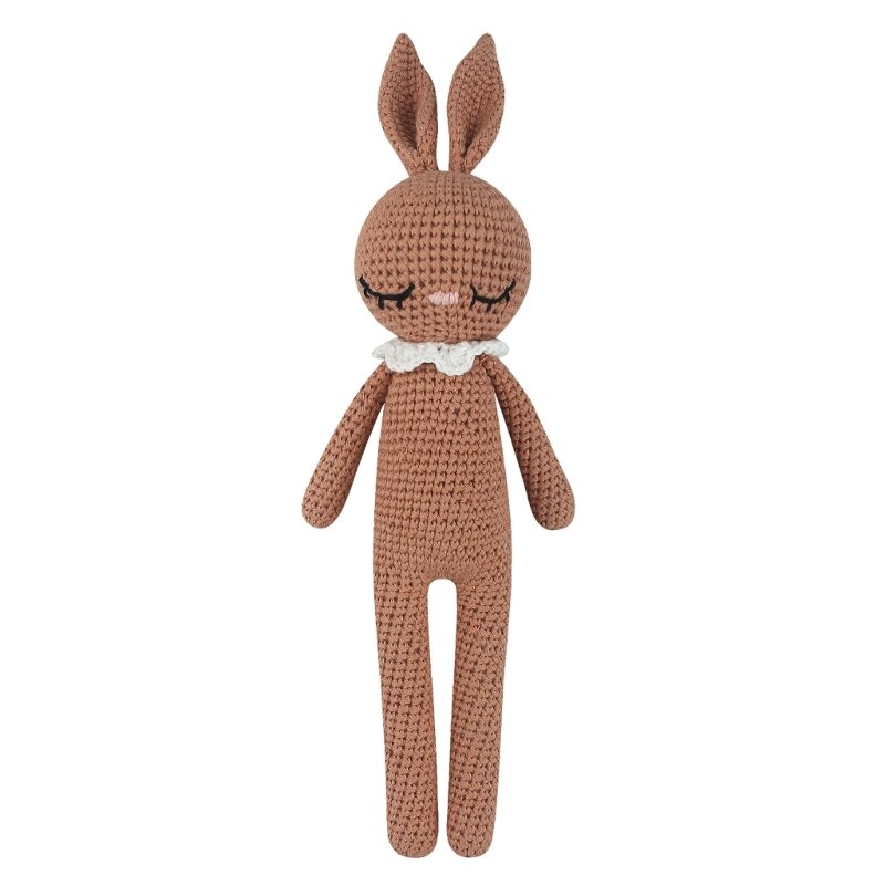 دمية نائمة على شكل أرنب على شكل حيوان كرتوني مقاس 33 سم، هدية للأطفال الصغار، شكل لعبة مريحة