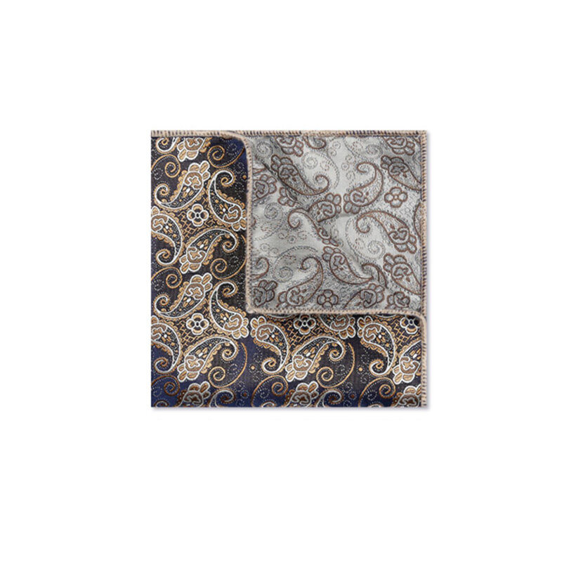 Lenço quadrado estampado floral para homens Paisley vintage, toalha de bolso quadrada, toalha de peito, design britânico, acessórios de terno