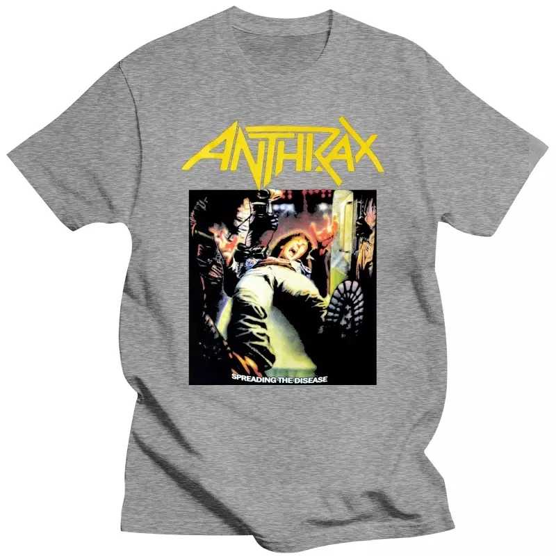 Anthraaxx Spreading The Disease 1985 Album Cover T-Shirt T Shirt Fashiont Shirts