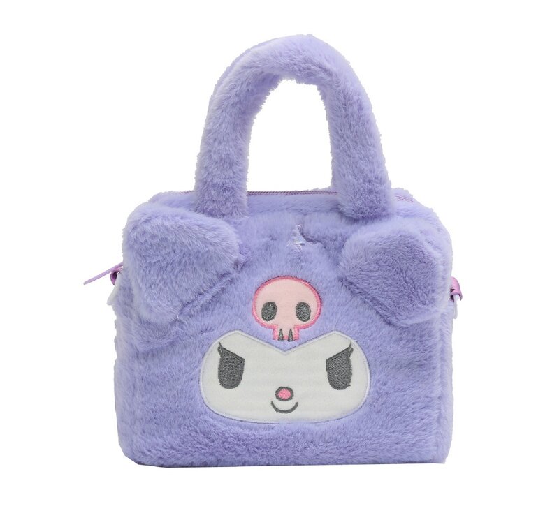 Kawaii Plush Sanrio Bag 산리오 Anime Cinnamoroll Kuromi Plushies Backpack for Girls Shoulder Bags Cartoon Melody Handbag Kids Gifts