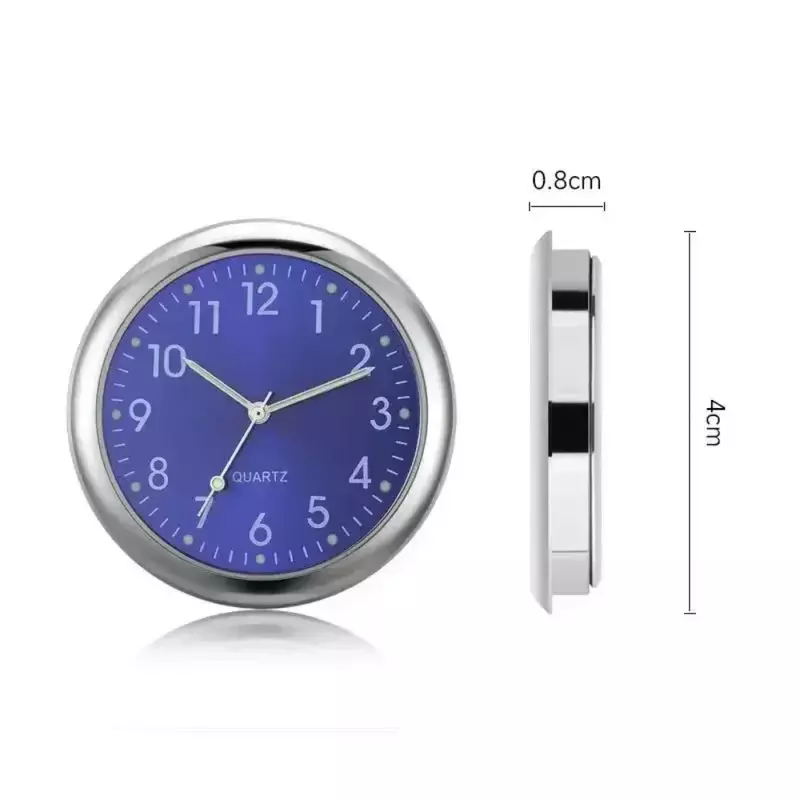 Uniwersalna okrągła zegar samochodowy przyklejana elektroniczny zegarek deska rozdzielcza Noctilucent dekoracja do samochodów samochód Accessary