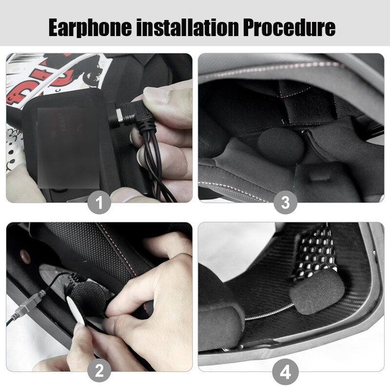 EJEAS V6 PRO+ Motorcycle Intercom InterphoneVnetphone Intercom Accessories Type c  Plug Earphone Stereo Suit