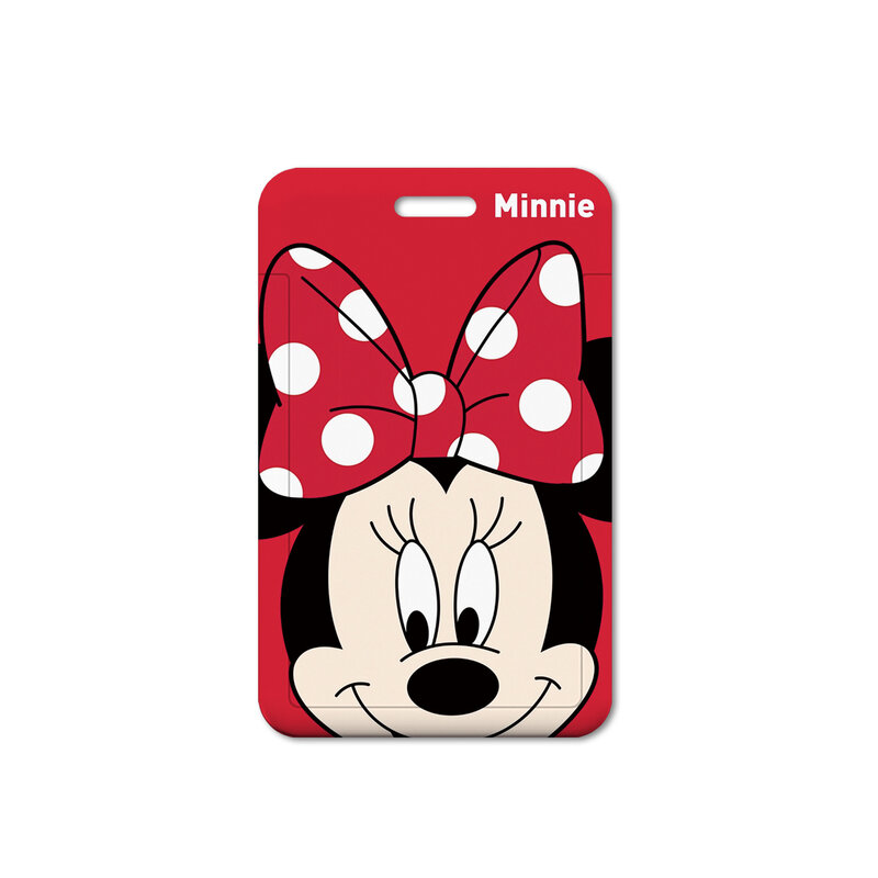 Disney Mickey pemegang kartu ID lanyard anak perempuan casing kartu pintu tali gantung tempat lencana tali leher hadiah kecil Kartu Bisnis