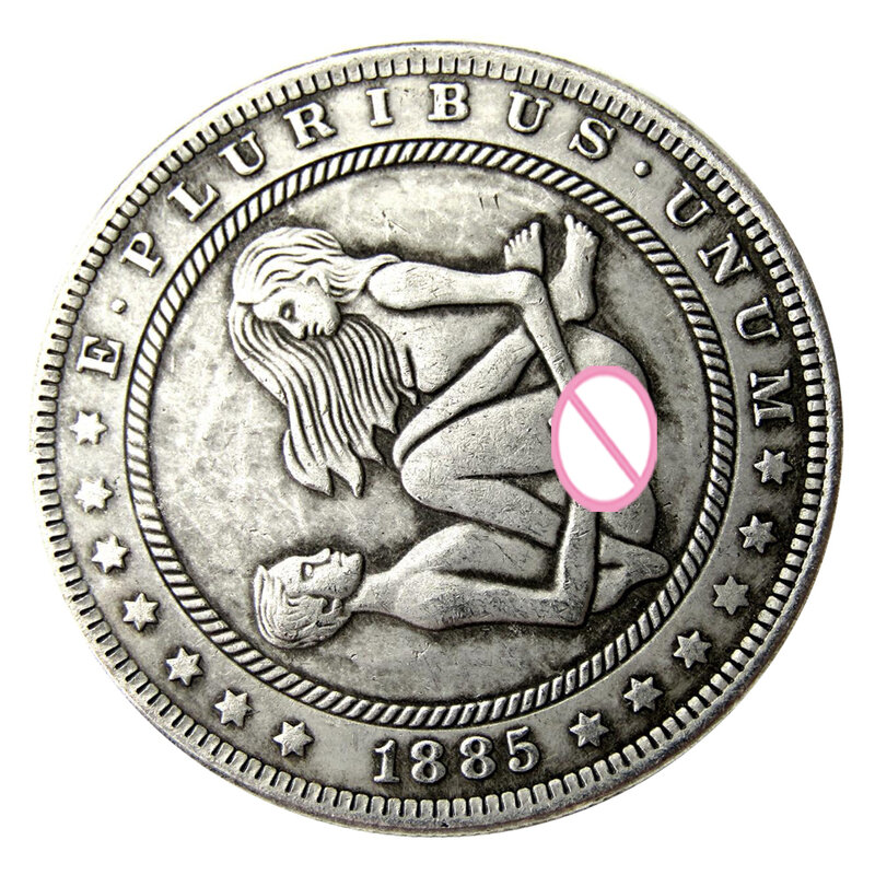 Luksusowa para miłość gra sportowa romantyczna moneta 1 dolara sztuka monety kieszonkowa moneta pamiątkowa na szczęście + torba na prezent