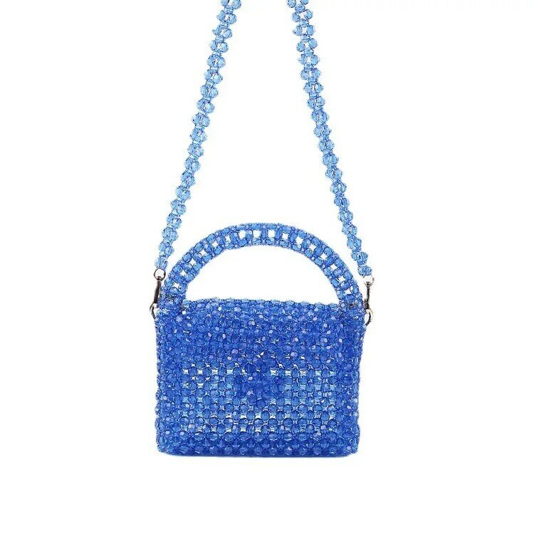 Handmade Acrylic Purses and Handbags Summer Beach Clutch Customized Silver Beaded Bag Party Women Crossbody Tote Bags 2022 New