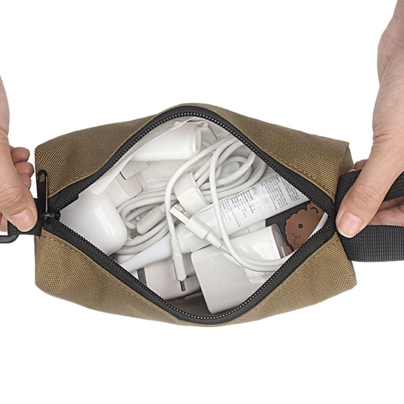 حقيبة أدوات صغيرة بسحاب، حقيبة أدوات من قماش أكسفورد، منظم تخزين الأدوات المساعدة