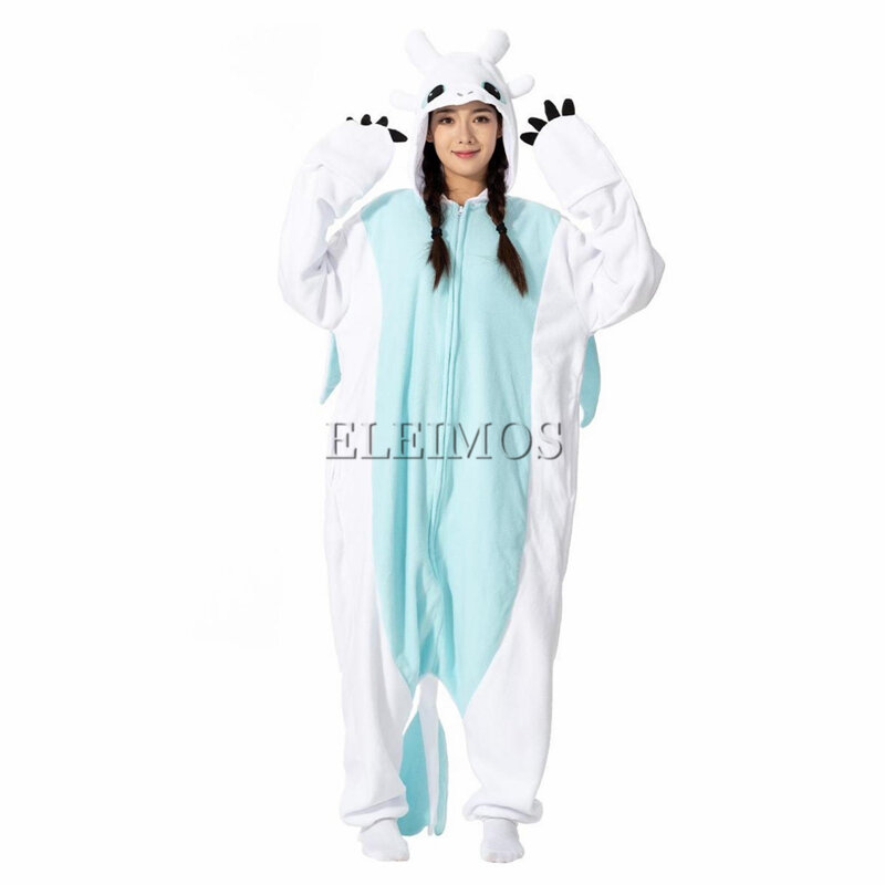 Czarny biały Kigurumi kombinezon kreskówka piżama dla dorosłych kobiet mężczyźni piżama zwierzęca dom Halloween kostium na imprezę Cosplay XXL