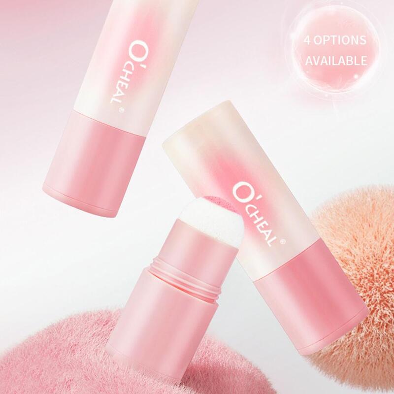 Girly Blush Stick Sponge Facial Blush Waterproof Brightening Face Contouring Shadow Blusher Tint Cheek Korean Cosmetics