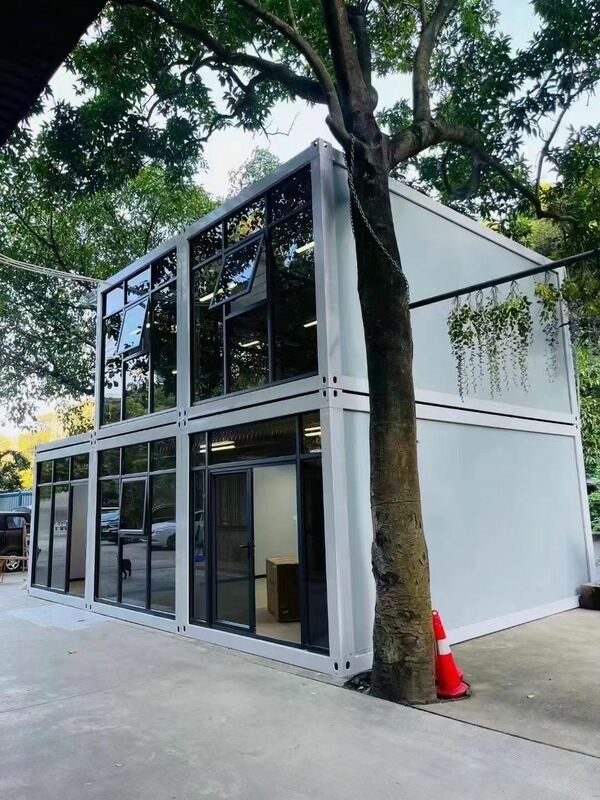 20FT Popular Quick Splicing House Sunny Prefabricated Container Frame Assembly House Glassy Easy Handy House