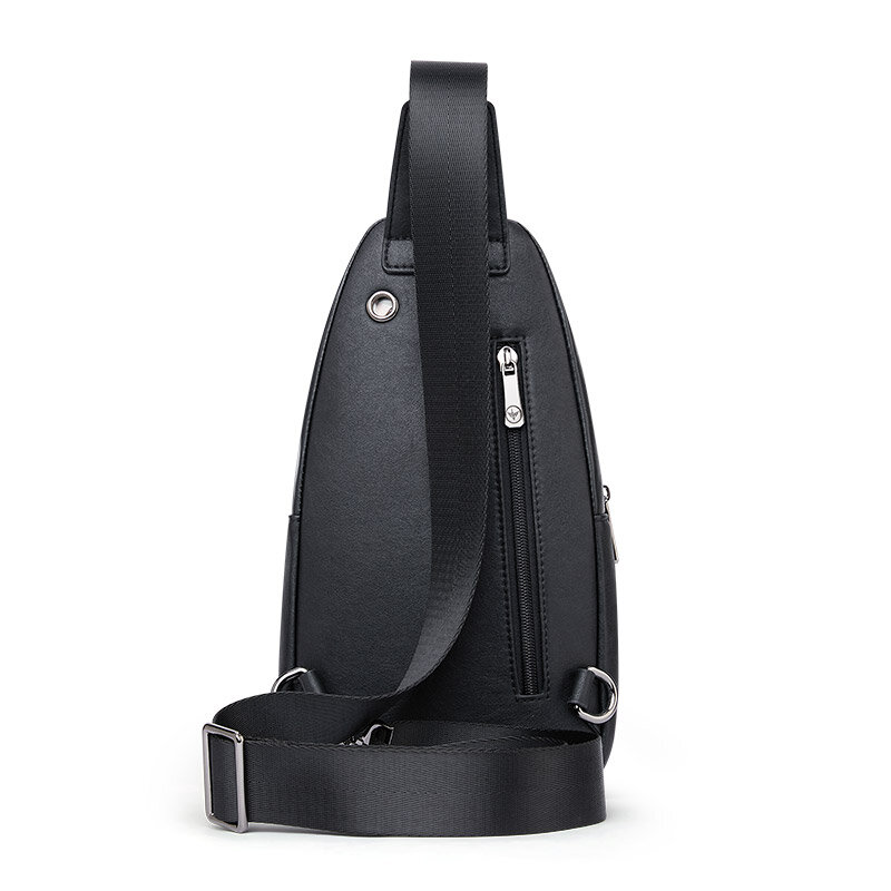 Herren-Brusttasche aus echtem Leder, trend iger und modischer Rucksack, multifunktion ale Freizeit-Umhängetasche