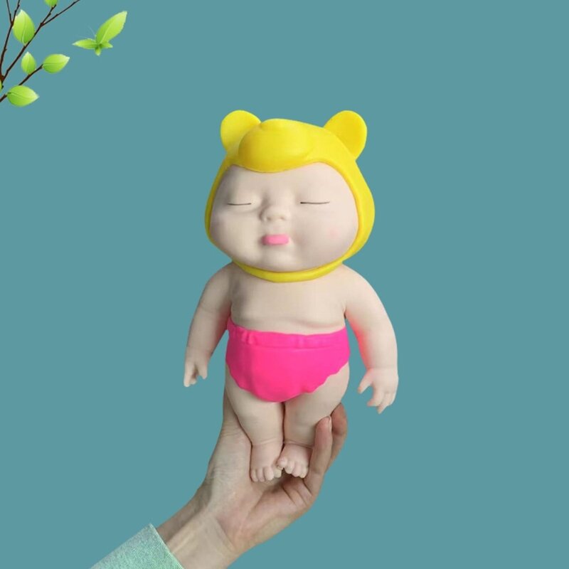 Boneka Licin Mainan TPR Anti-stres Boneka Bayi Dapat Direnggangkan Mainan Remas Tangan Mainan Baru Alat Peraga Lelucon Praktis