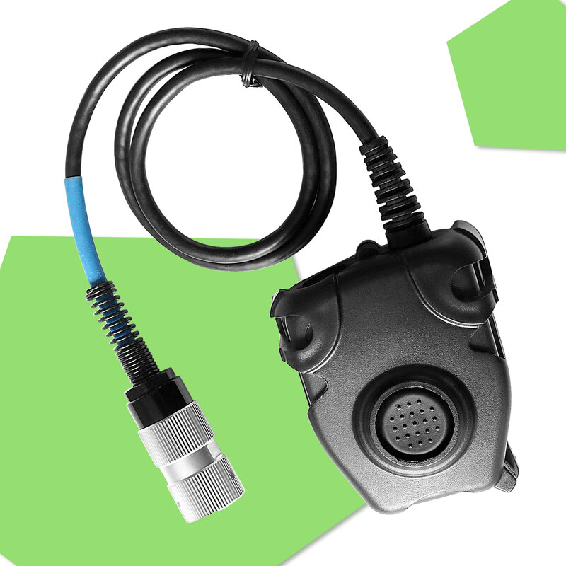 Adaptador de auriculares tácticos U94 Ptt, dispositivo Ptt de 6 pines para walkie-talkie táctico PRC 152 PRC 152A PRC 148