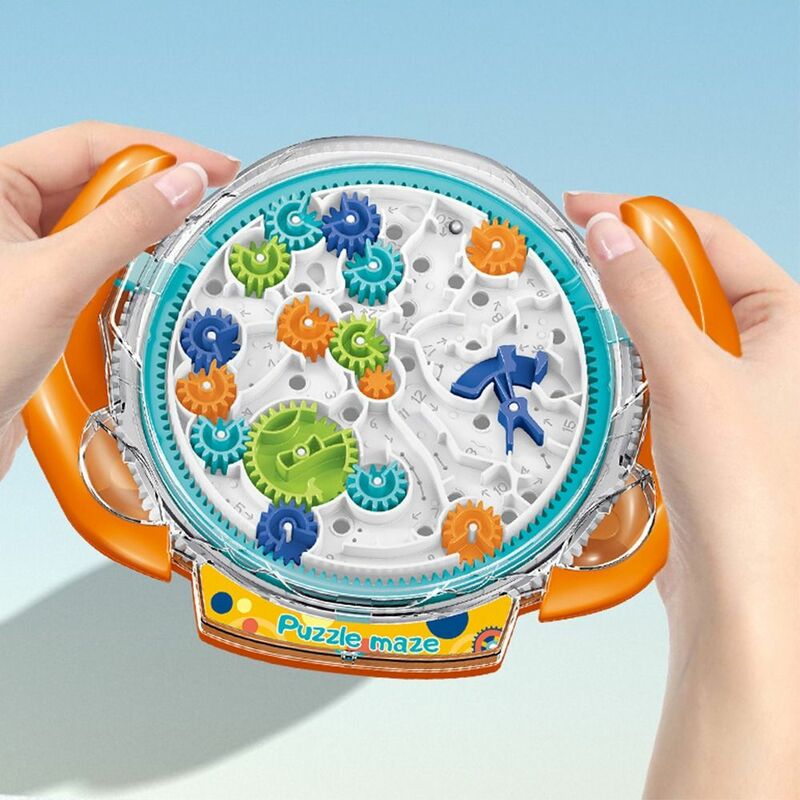 Cartoon 3D Palm Maze Game Toy Balance Ball Patience Games Puzzle Toy Handheld Rolling Ball Maze Game For Kids Educational Toys