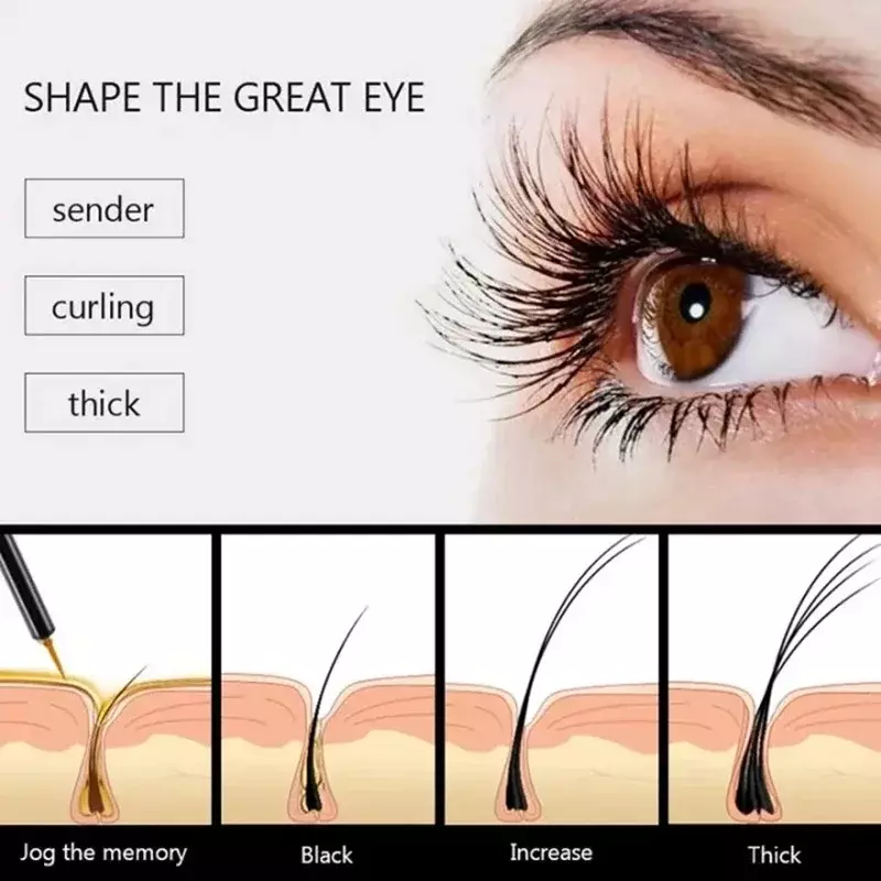 Eyelash Serum Fast Growth Treatment Lengthening Lash Powerful Makeup Thicker Lashes Natural Curling Lash Lifting Care Product