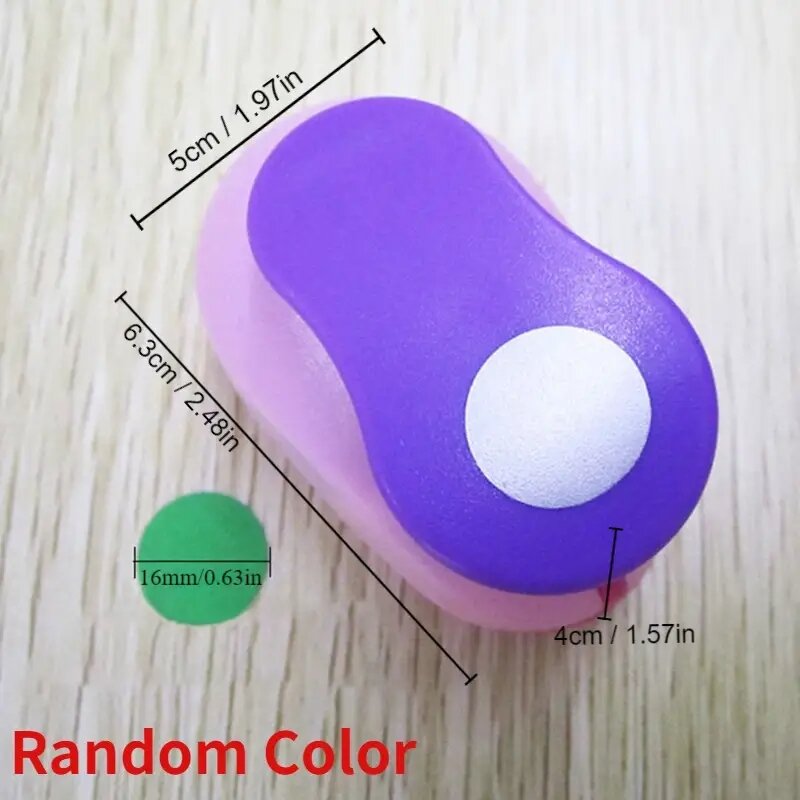 Random Color Circle Punch, DIY Embossing Socos, Máquina Scrapbooking, Corte De Papel, Furador Rounder Cutter, 8mm, 16mm, 25mm, 38mm, 50mm