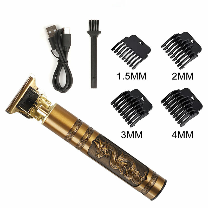 Tondeuse Dragon All Metal Vintage T9 Cordless Hair Cutting Machine Professional Hair Clippers Electric Trimmers For Men
