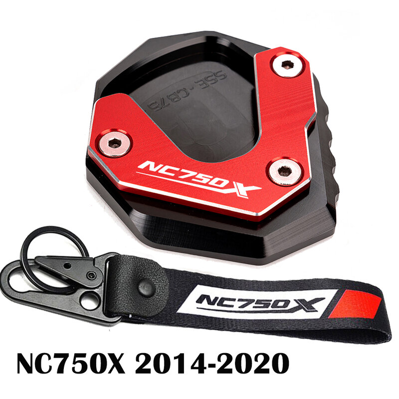 Para honda nc750x nc750x nc750x 2021-2024 / 2014-2020 motocicleta kickstand suporte lateral extensão placa de suporte nc750x chaveiro