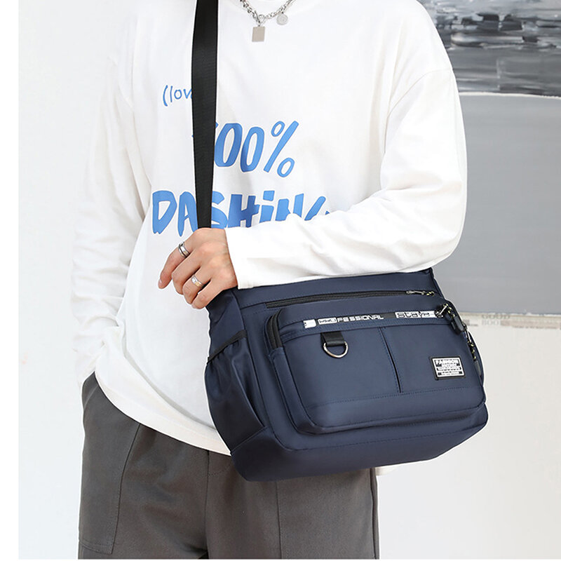 Мужская сумка-мессенджер через плечо, маленькие мужские сумки-слинги для работы, водонепроницаемые Оксфордские мешки, портфель
