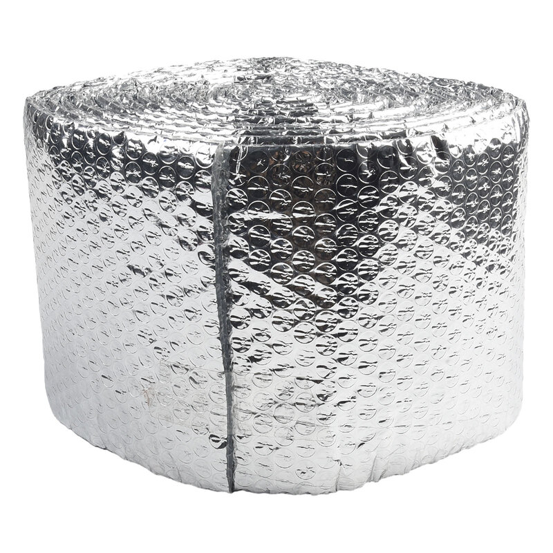 Insulated Spiral Pipe Wrap  6 Inch x 25 Feet  Aluminum Foil Material  Double Bubbles for Enhanced Heat Transfer Resistance