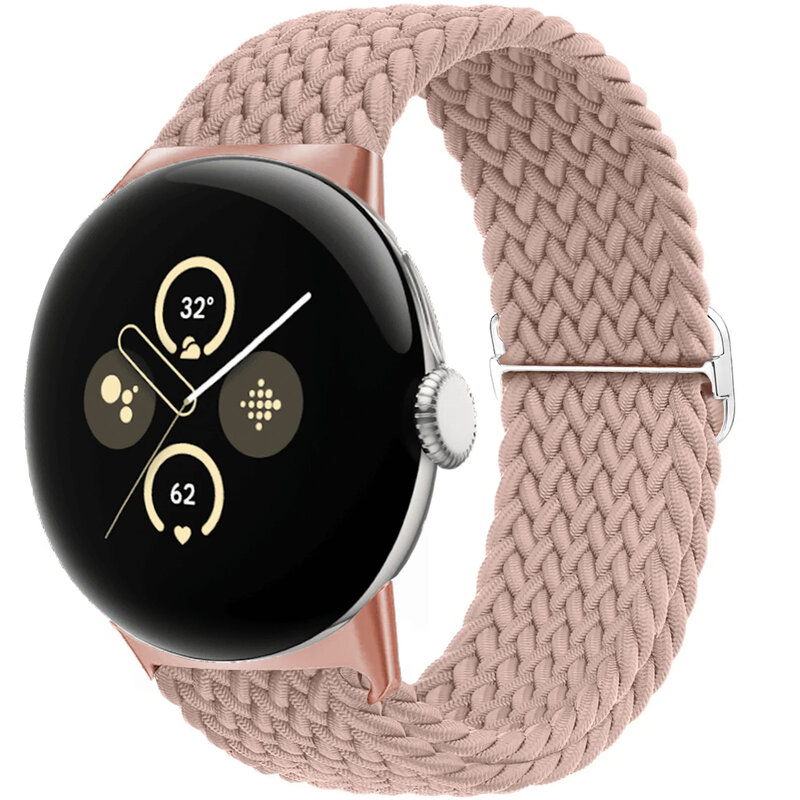 Tali jam tangan pintar dapat diatur, tali loop Solo kepang untuk Google pixel 2 band, aksesori jam tangan pintar elastis dapat disesuaikan, gelang sabuk nilon, tali jam tangan piksel