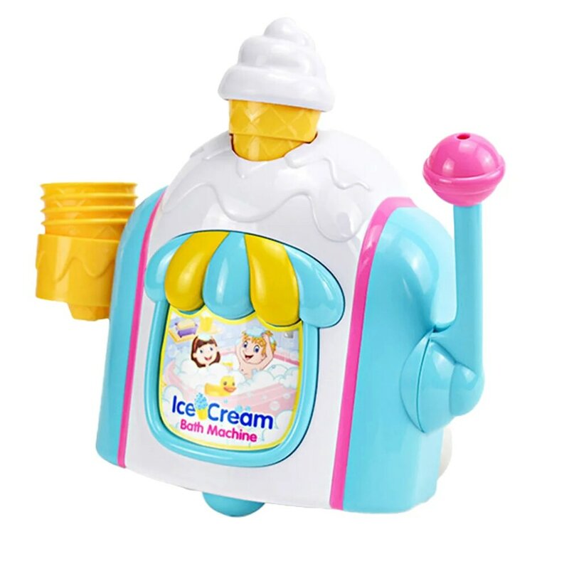 Juguete con forma de helado para bebé, máquina de burbujas, accesorio de baño, 1 Juego