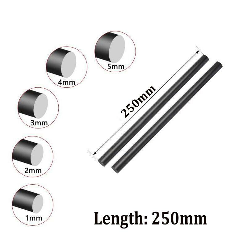 10pcs~1pcs Solid Carbon Fiber Rod 18mm 14mm 12mm 8mm 3mm Reinforcement Rod high strength light weight for DIY Length 250mm 500mm