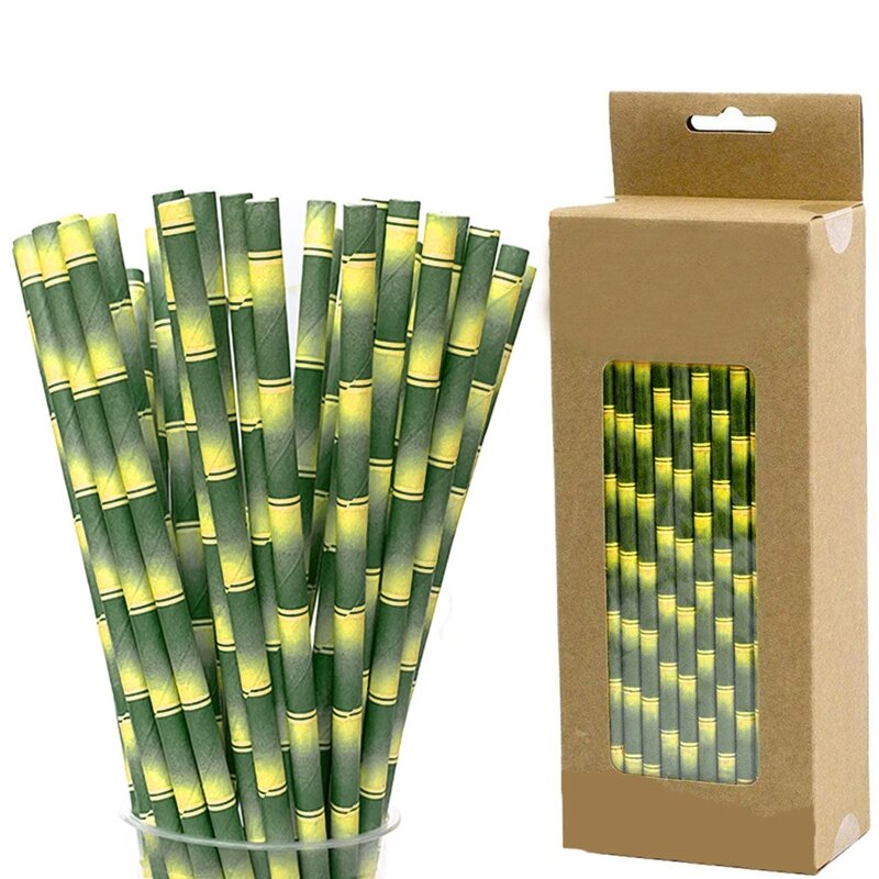 Disposable Drinking Paper Straws Biodegradable Paper Straws Easy to Use Durable