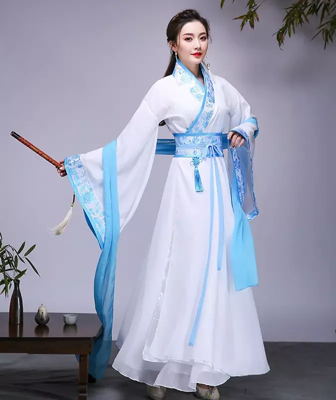 Kostum peri Cina kuno, Gaun Hanfu, kostum peri Vintage, untuk wanita, kostum dansa nasional, kostum putri mulia Hanfu