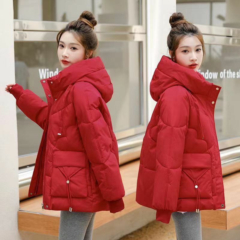 Fdfkkk-패디드 자켓 후드 파카 코튼 코트 여성용, 신제품, 두꺼운, 따뜻한, 느슨한, 겨울