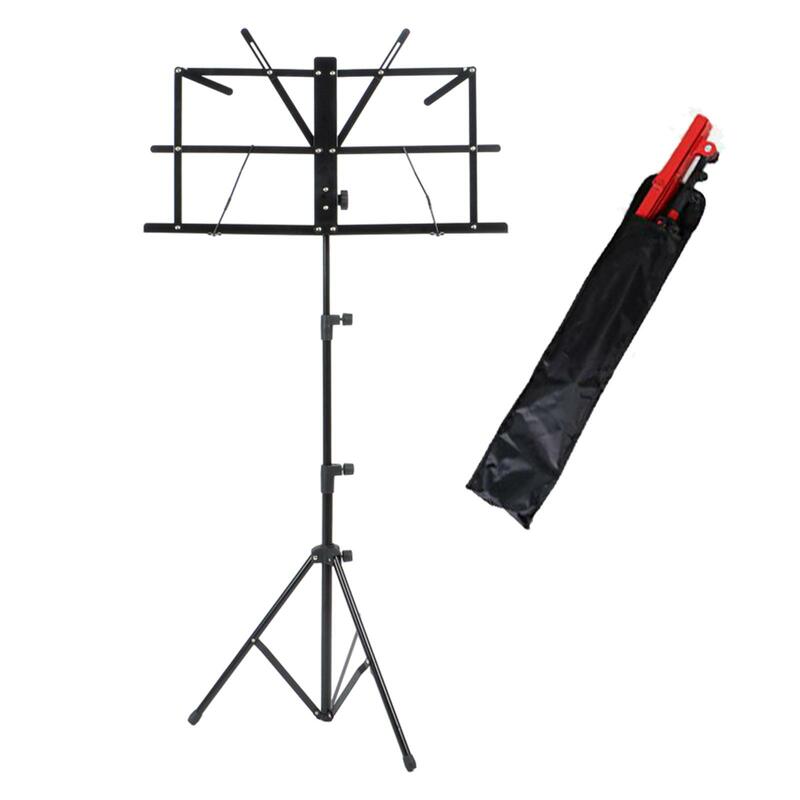 Music Sheet Clip Holder Collapsible Portable Extra Stable Reinforced Nonslip Adjustable Professional Music Stand Book Stand