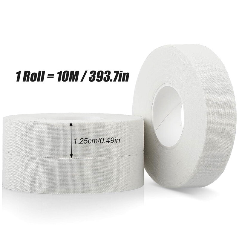 1/3/5Roll White Athletic Finger Tape - Foot Tape - No Sticky Residue & Easy To Tear - for Rock Climbing, Jiu-Jitsu, Grappling