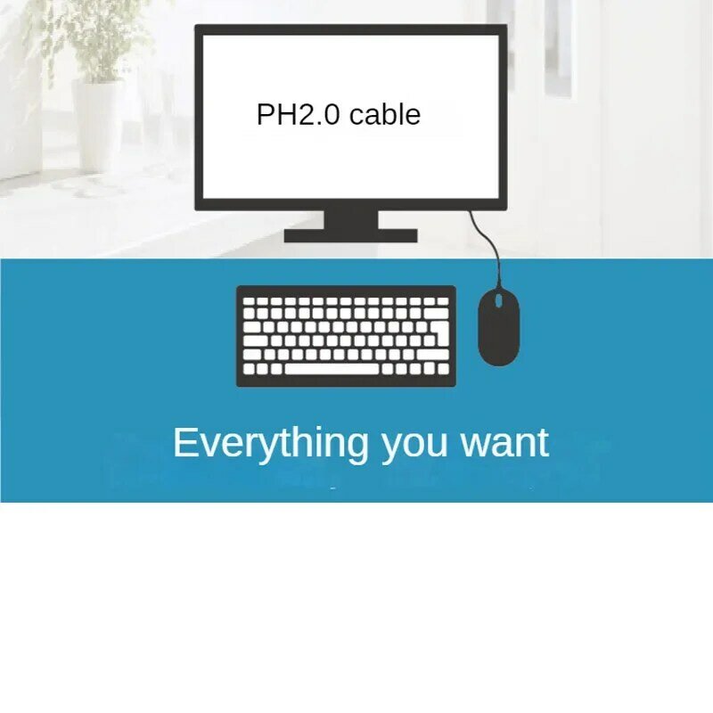 PH 2.0 핀 커넥터 플러그, 단일 또는 이중 헤드 26AWG 실리콘 케이블, 수/암 전선 JST PH2.0, 2.0mm, 2 핀, 3 핀, 4 핀, 5 핀, 6 핀, 7 핀, 8 핀, 9/10 핀