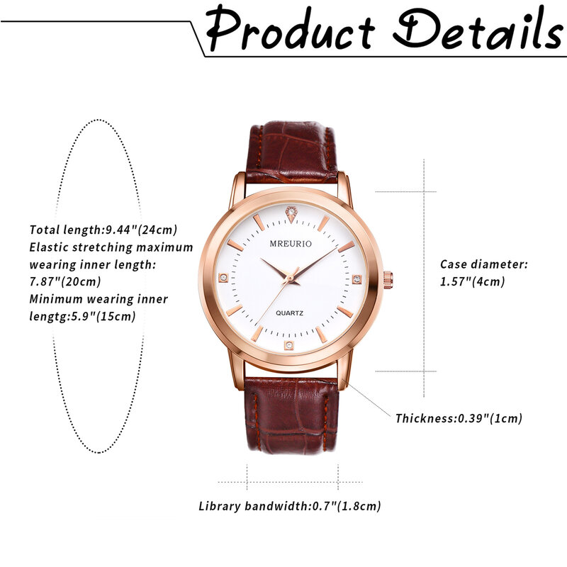 Часы Lancardo классические для влюбленных мужчин и женщин, деловые кварцевые роскошные наручные ретро-часы с коричневым кожаным ремешком для пар
