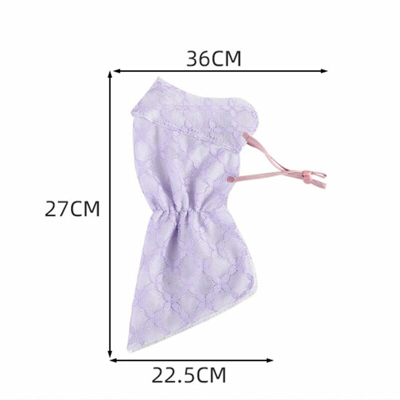 Quick Drying Ice Silk Mask New Anti-UV Breathable Hanging Ear Scarf UPF50+ Neck Protection Sunscreen Mask Bandana for Women