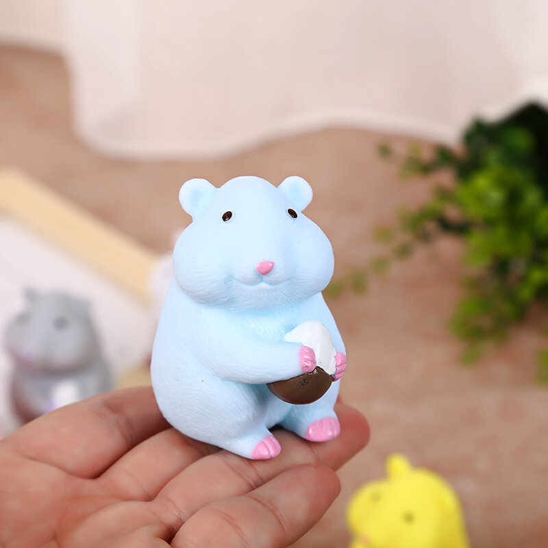 Cute Melon Seed Hamster Squeaky Rubber Baby Bath bagno Room Water Fun Game Playing giocattoli di trucco di decompressione per bambini regali