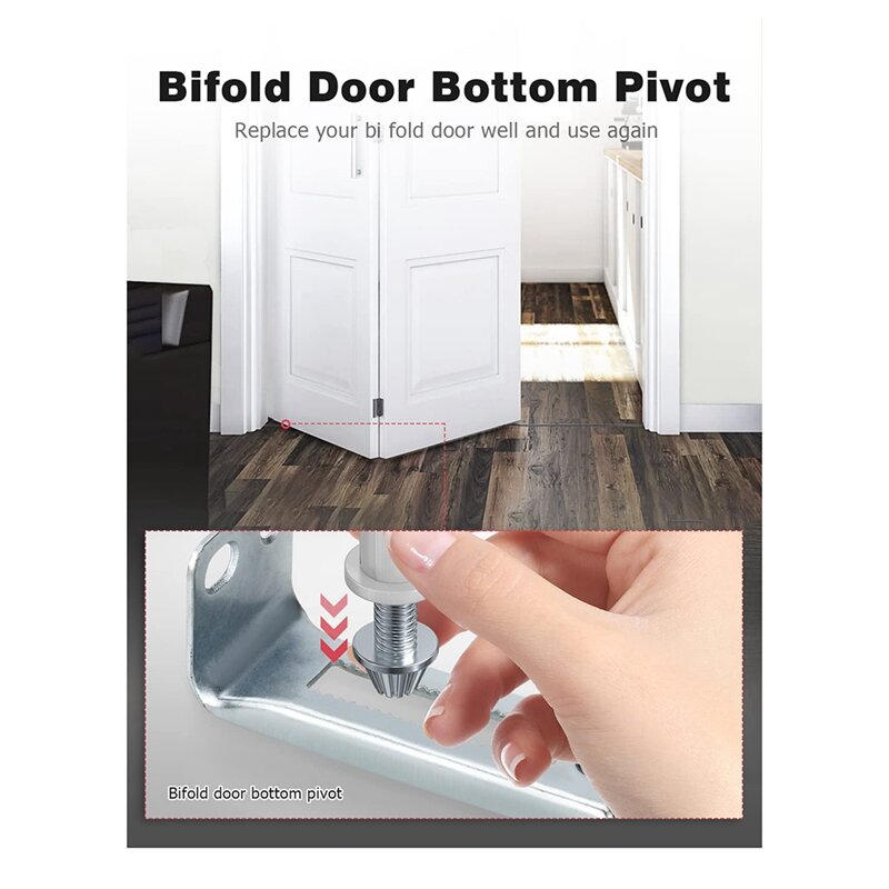 16PCS Bifold Door Hardware, Bi-Fold Closet Door Hardware Repair Tool Kit