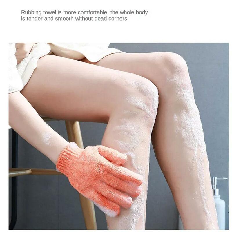 Scrub corpo guanto esfoliante Peeling bhast Wisp massaggio cura della pelle spugna asciugamano accessori SPA schiuma doccia idratante E4F1