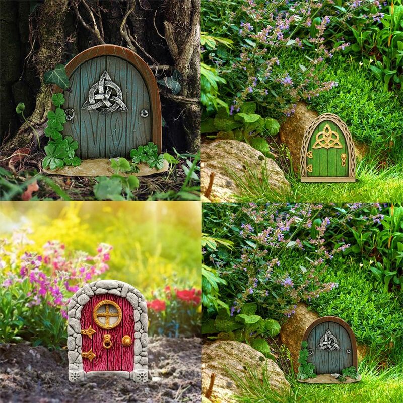 Handmade Miniatura Fairy Gnome para Home Decor, Decoração Do Jardim, Ornamento De Madeira, Janelas e Árvores Escultura