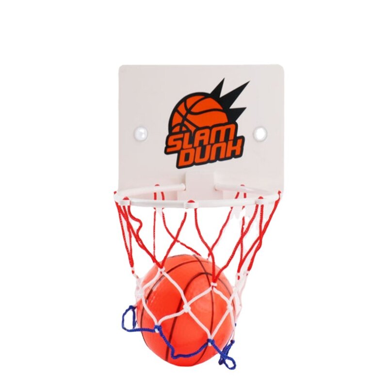 Basketball Rim Inflatable Toy Suction Cup Mini Bathroom Basketball Frame Office Leisure Stress Relief Toy Basketball Net