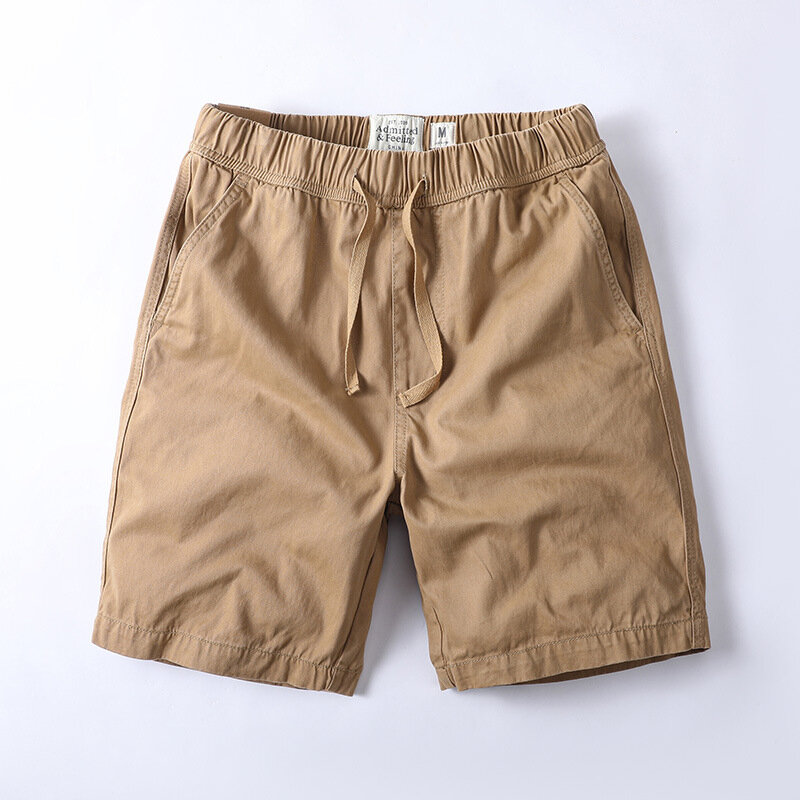 Pantalones cortos de algodón de camuflaje para hombre, ropa informal holgada, cintura elástica, ropa de calle de verano, nueva moda