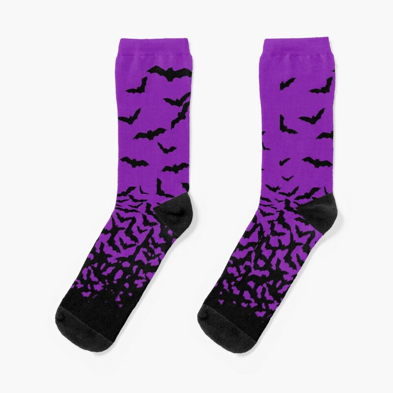 Фиолетовые носки летучая мышь сумасшедшие короткие Роскошные носки мужские женские