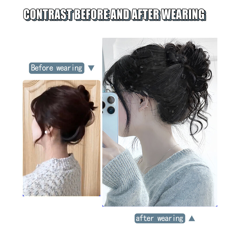 ドラゴンボールの毛のかつら,女性のための美しいリング,人工毛,韓国のヘアスタイリング,写真アーティファクト