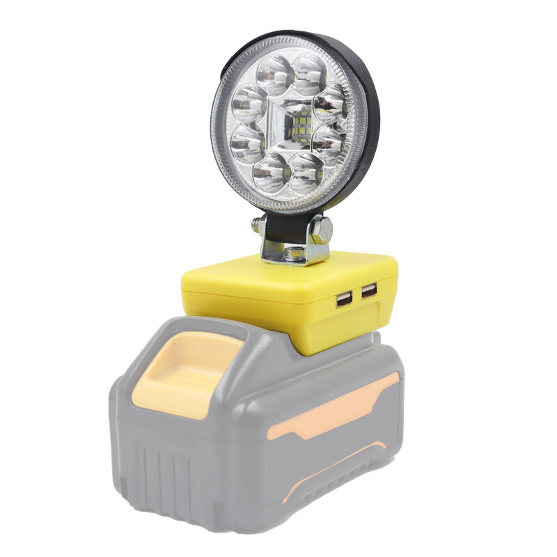 자동차 LED 작업 조명 손전등, 전기 토치 스포트라이트, Dewalt DCB206 18V 20V 60V 리튬 이온 배터리 USB 보조배터리, 3 인치