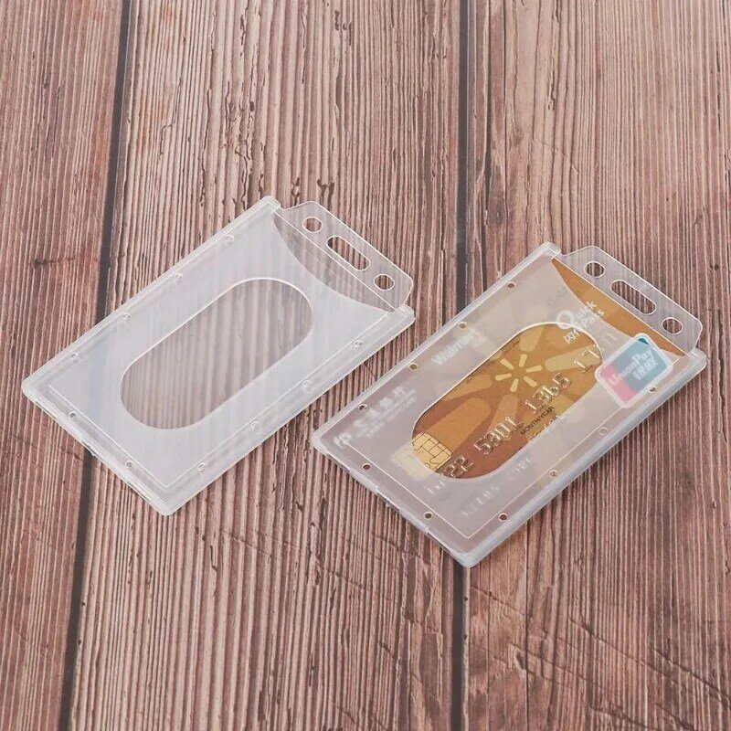 Transparent Card Sleeve Multi-use Protective Cover Bank Credit Card Holder for Nurse Business Work Permit Anti-lost Protection