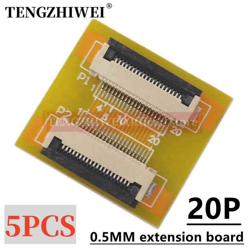 5 Stuks Ffc/Fpc Extensionboard 0.5Mm Tot 0.5Mm 20P Adapter Board